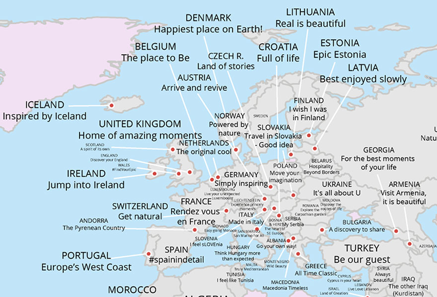 Eslogans turismo Europa